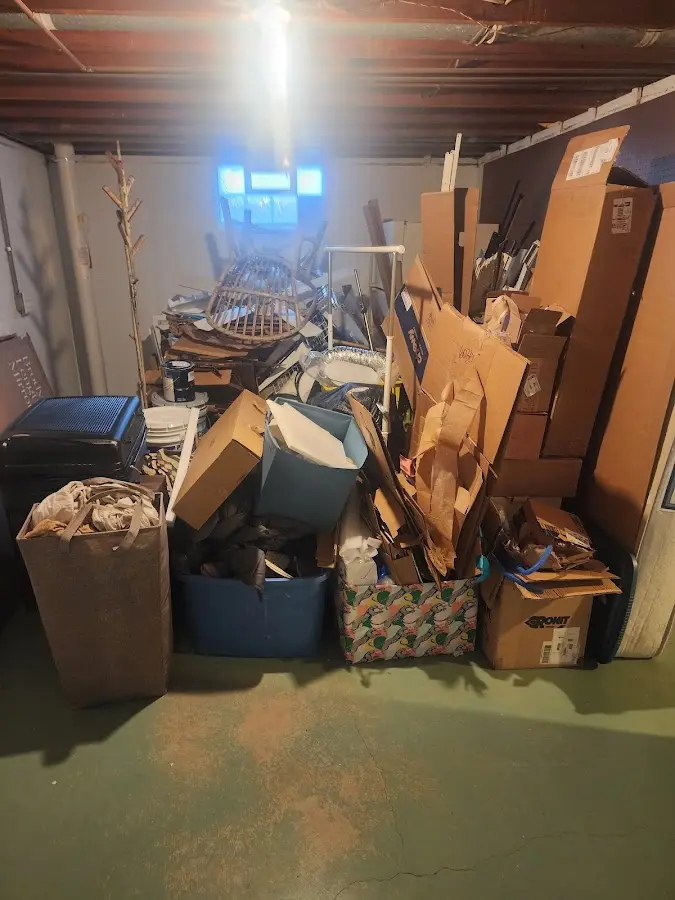 Roll-off dumpster container at job site for Construction Dumpster Rental in Bennington